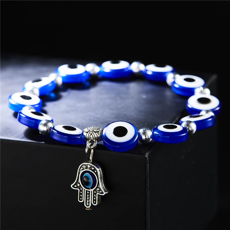 Olivenorma Böses Auge Hamsa Anhänger Epoxy Zirkon Armband