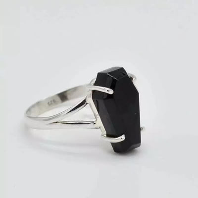 Olivenorma Schwarzer Onyx Sarg Ring