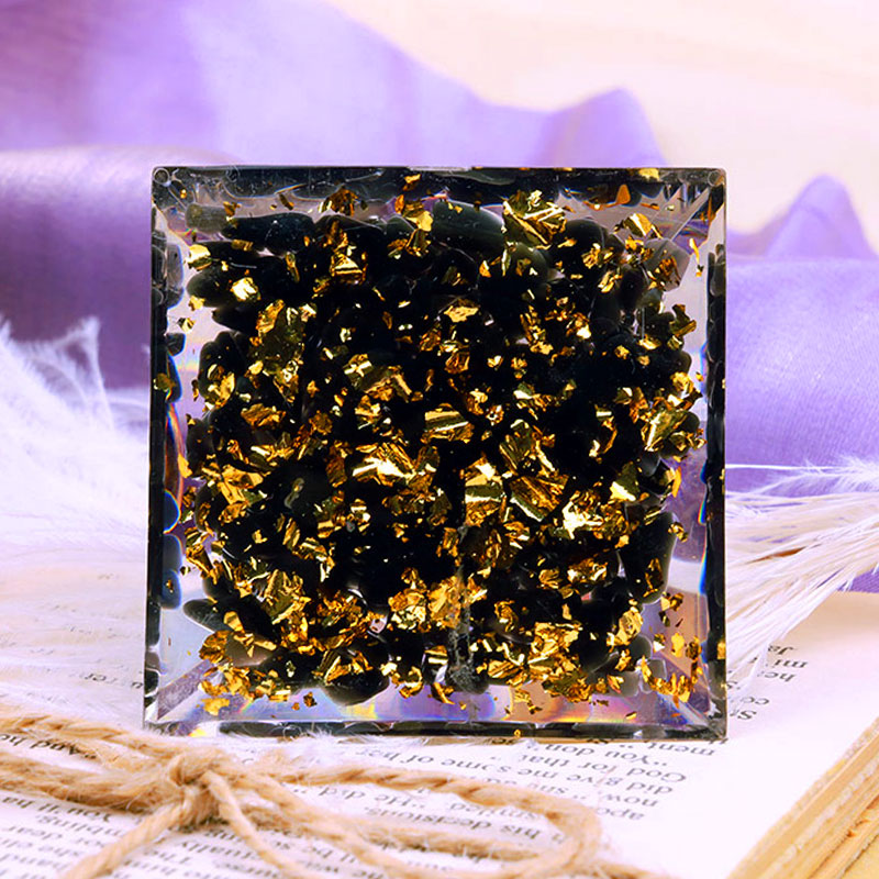 Olivenorma Amethyst Kugel Mit Obsidian Zodiac Krebs Orgon Pyramide