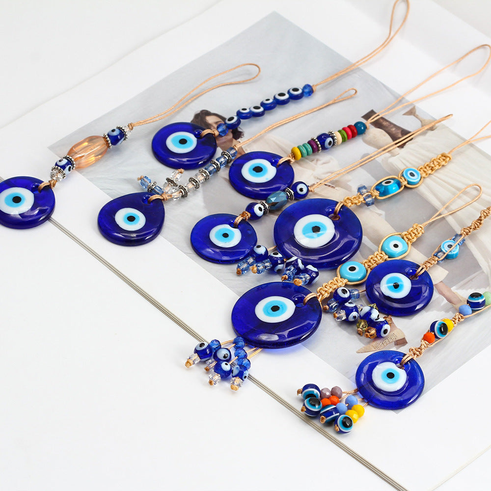 Olivenorma Blauer Glas-Evil Eye Autohänger Ornament