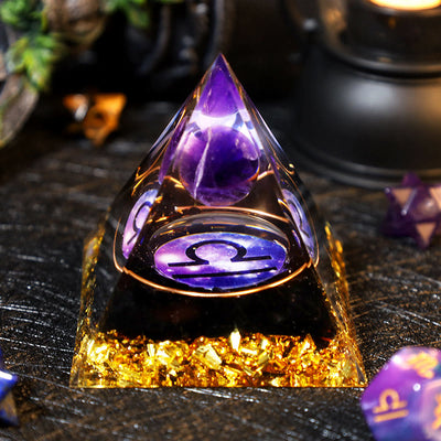 Olivenorma Amethyst Kugel Obsidian Kiesel Sternzeichen Waage Orgon Pyramide 