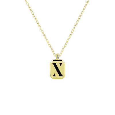 Olivenorma anpassbare Gold Initial Halskette