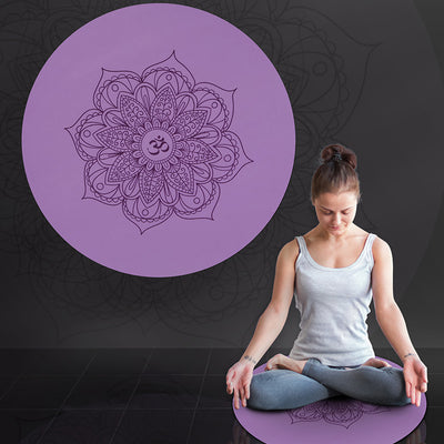 Olivenorma Yogamatte mit Om-Lotus-Symbol, 60 cm 