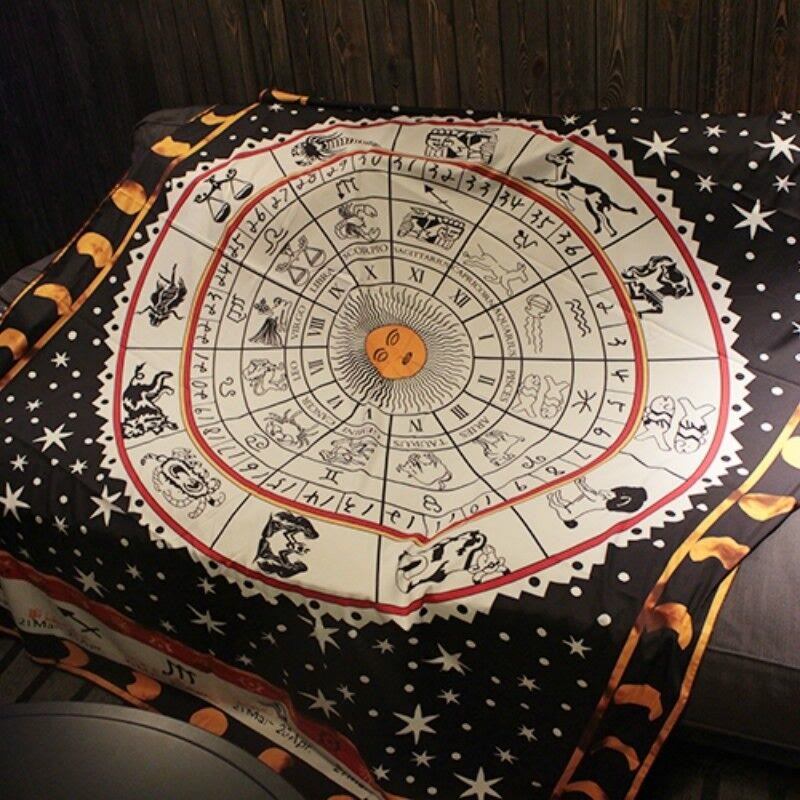 Olivenorma Tarot Tischdecke Hexe Polyester Wandteppich