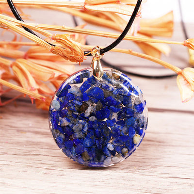 Olivenorma Bewusstsein erhöhen - Lapis Lazuli Orgone Energy Halskette 