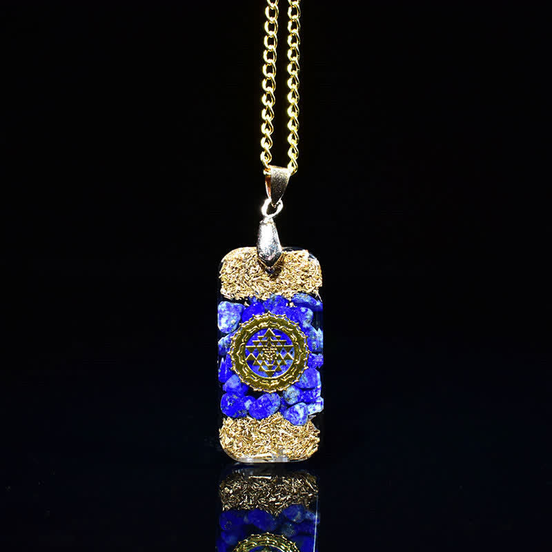 Olivenorma Bewusstsein erhöhen - Lapis Lazuli Orgone Energy Halskette 