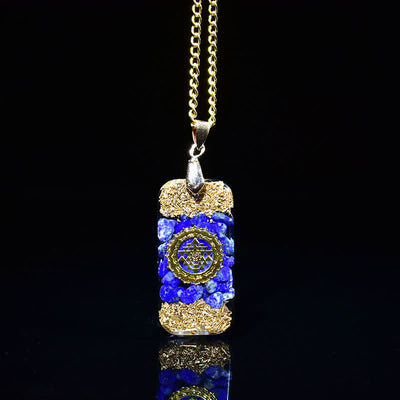 Olivenorma Bewusstsein erhöhen - Lapis Lazuli Orgone Energy Halskette 