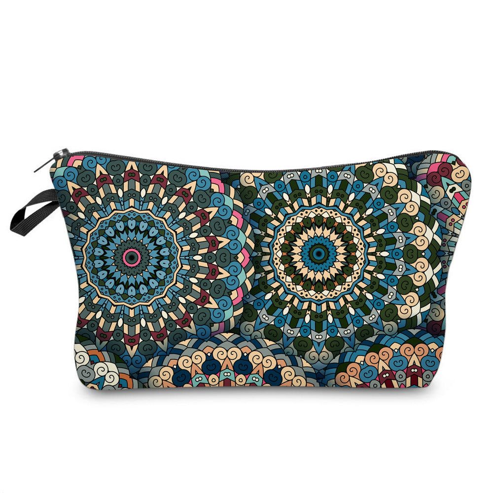 Olivenorma Mandala Muster Reise-Make-up Kosmetiktasche