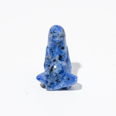 Olivenorma Naturgeschnitzte Göttin Gaia Dekoration aus Rohstein - Blauer Aventurin - image 24