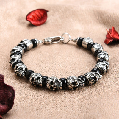 Olivenorma Armband aus natürlichem Tigerauge, handgefertigt, Edelstahl