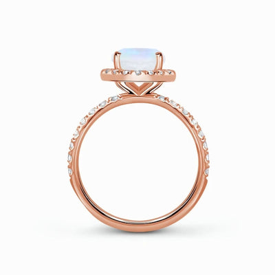 Olivenorma Luxus Mondstein Roségold Ring