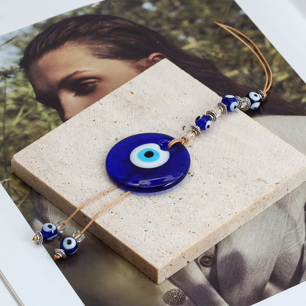 Olivenorma Blauer Glas-Evil Eye Autohänger Ornament