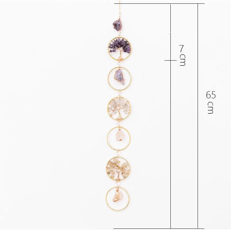 Olivenorma Kristall Lebensbaum 6 Ringe Wanddekor Ornament 