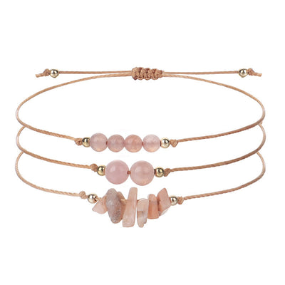 Olivenorma Gravel Beaded Braided Bracelet Set