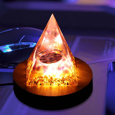 Olivenorma USB Pyramid Light Base Holz-Display-Lampensockel 