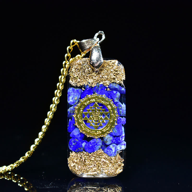 Olivenorma Bewusstsein erhöhen - Lapis Lazuli Orgone Energy Halskette 