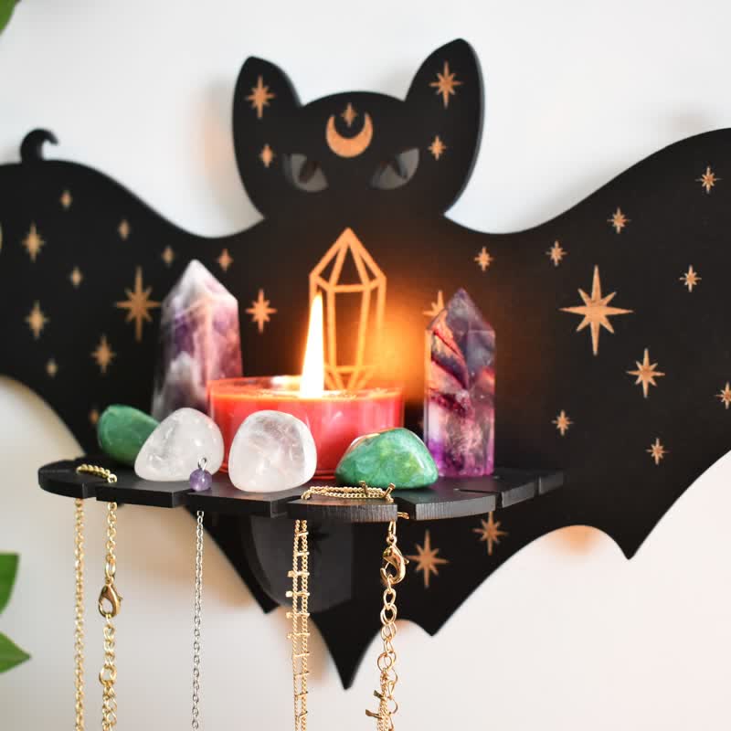 Olivenorma Celestial Bat Altar Kristallregal