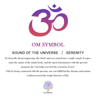 Olivenorma Chakra Naturkristallstein OM Symbol Autodekoration 