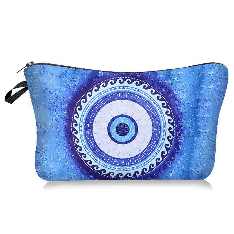 Olivenorma Blaue Böse Auge Makeup Kosmetiktasche