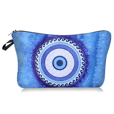 Olivenorma Blaue Böse Auge Makeup Kosmetiktasche