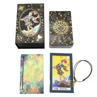 Olivenorma Schwarze Gold Waite Folie Goldene Tarot Deck Karten