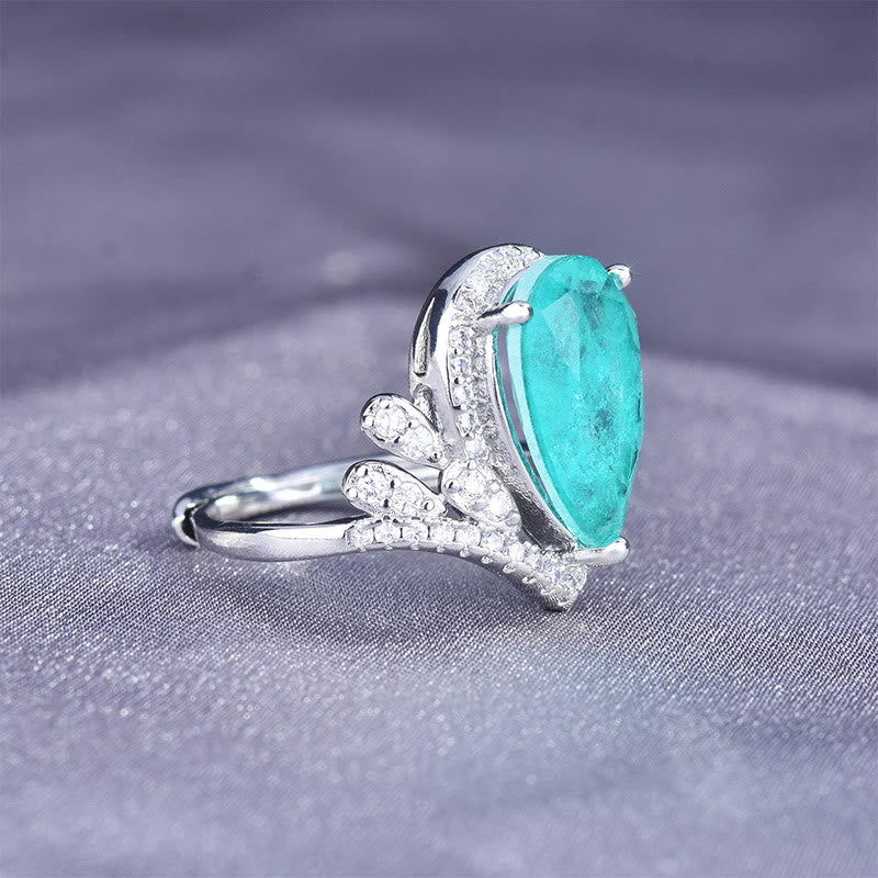 Olivenorma "Pure Love" - ​​Paraiba Turmalin Eleganter Ring 