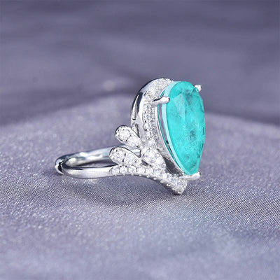 Olivenorma "Pure Love" - ​​Paraiba Turmalin Eleganter Ring 