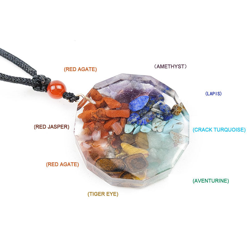 Olivenorma Chakra Healing Orgone Halsketten 