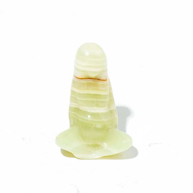 Olivenorma Naturgeschnitzte Göttin Gaia Dekoration aus Rohstein - Afghanistan Jade - image 2