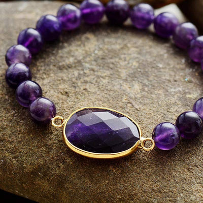 Olivenorma Stress linderndes Amethyst-Armband 