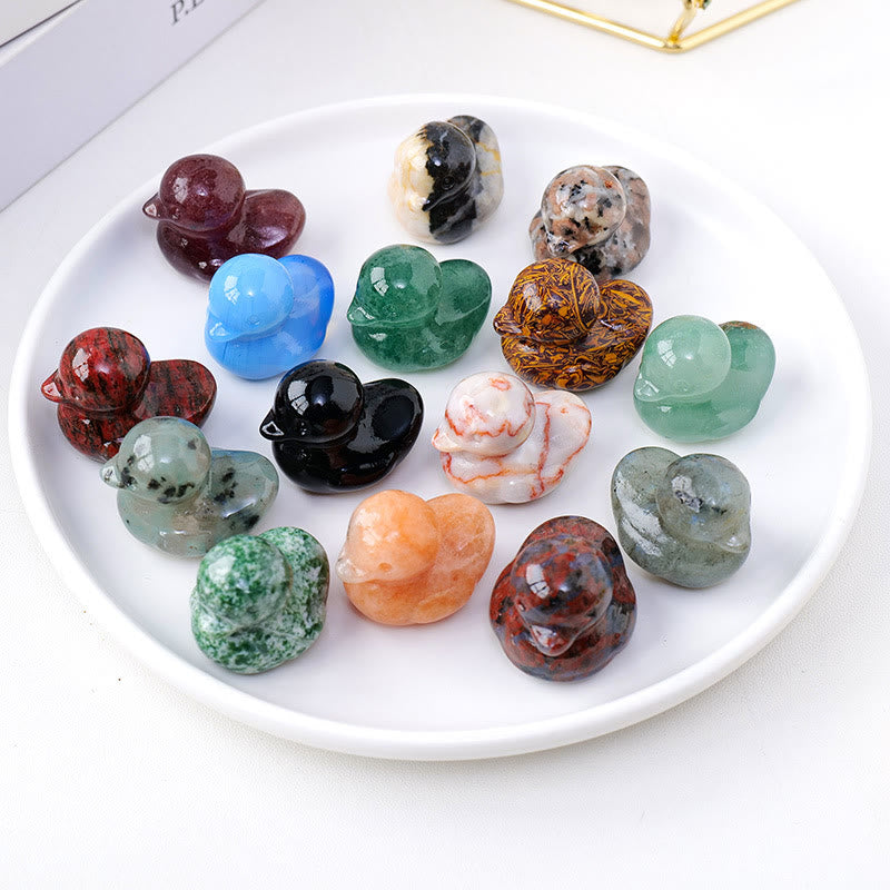 Olivenorma 1,2 Zoll Quarzkristall-Entenschnitzerei Edelsteindekoration - image 48