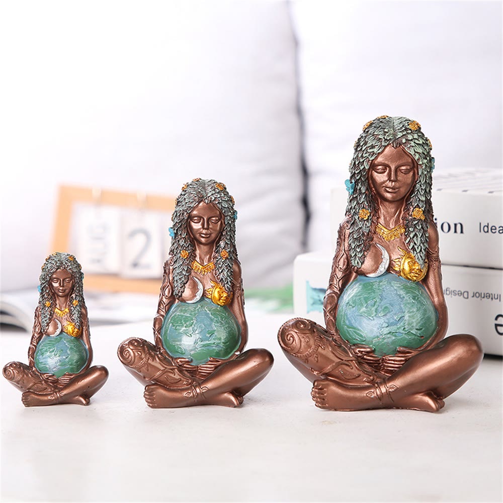 Olivenorma Resin Mutter Erde Gaia Statue Ornament Dekoration