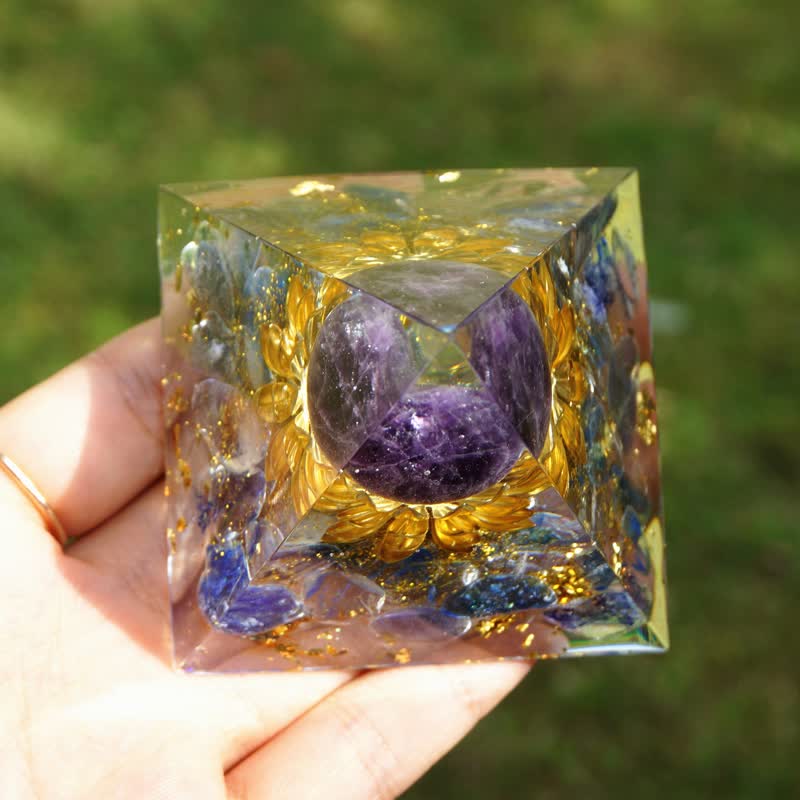 Olivenorma Amethyst Kugel Lapislazuli Lotus Orgon Pyramide 