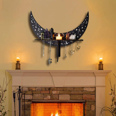 Olivenorma Crescent Wooden Witch Crystalregal - image 3