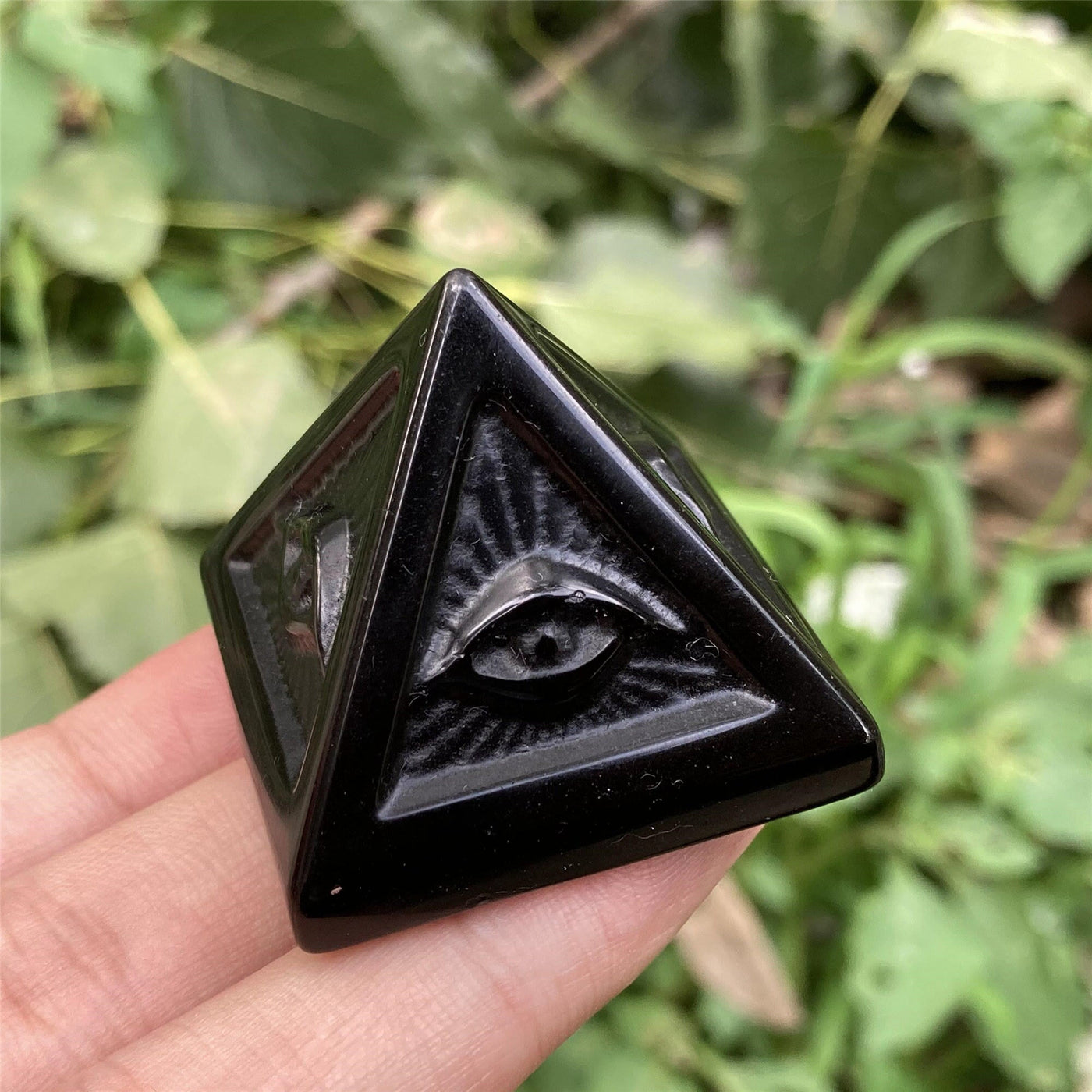 Olivenorma Obsidian-Orgonpyramide Edelstein Dekoration