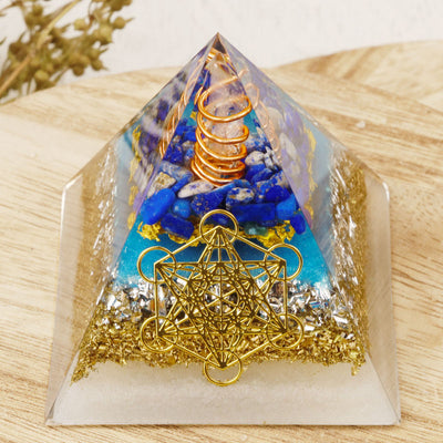 Olivenorma Lapislazuli Metatrons Würfel Orgon-Pyramide 