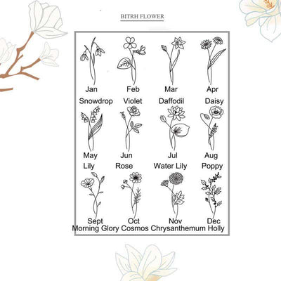 Olivenorma personalisierter Geburtsblumen-Ring