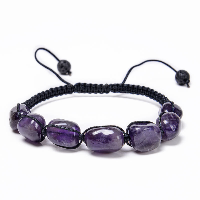 Olivenorma 7 Chakra Kristall-Edelstein-Perlen-geflochtenes Wickelarmband für Männer 