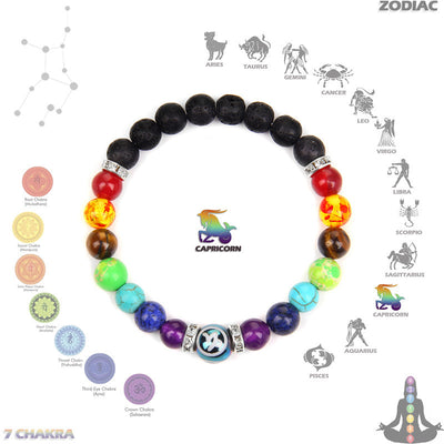 Olivenorma Chakra Dreifaltigkeit Sternzeichen Armband 