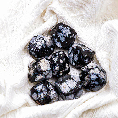 Schneeflocken-Obsidian Natur polierte Steinsammlung