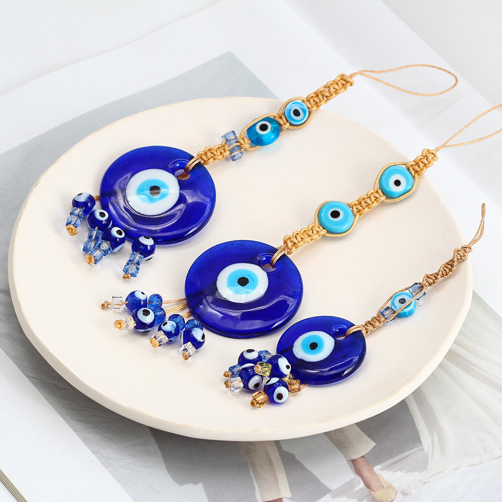 Olivenorma Blauer Glas-Evil Eye Autohänger Ornament