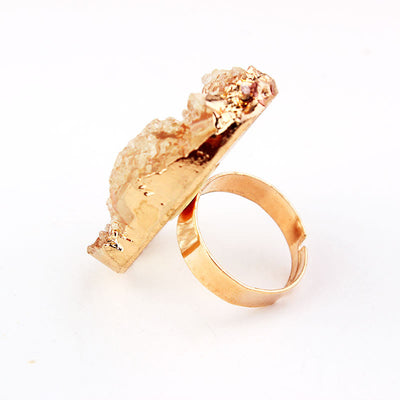 Olivenorma Amazonit Citrin Cluster Ring 