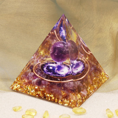 Olivenorma Amethyst Healing Orgon-Pyramide