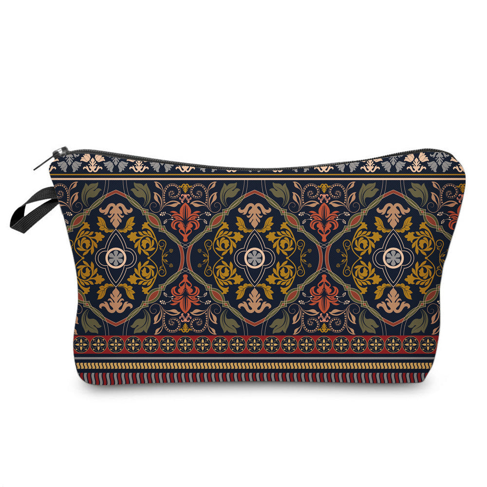 Olivenorma Mandala Muster Reise-Make-up Kosmetiktasche