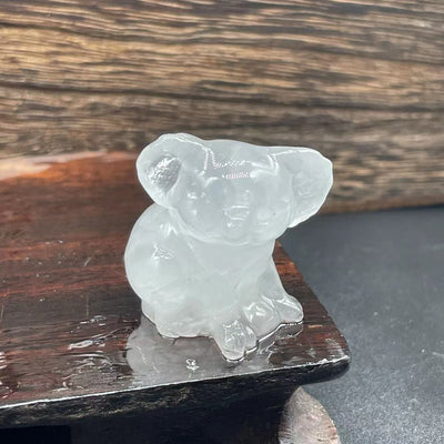 Olivenorma 1,2 Zoll geschnitzte niedliche Koala-Figur Edelsteindekoration