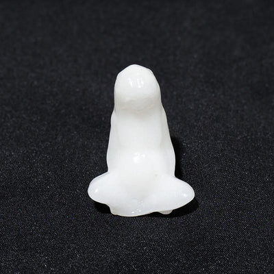 Olivenorma Naturgeschnitzte Göttin Gaia Dekoration aus Rohstein - Weiße Jade - image 9