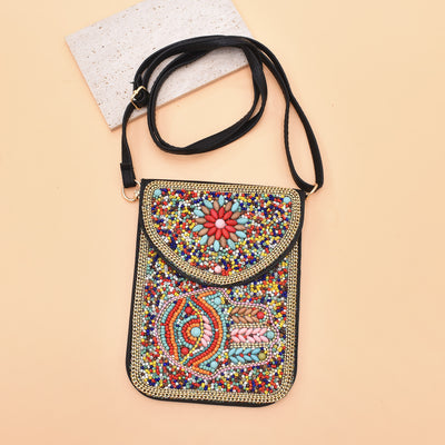 Olivenorma Bohemian Perlen Böses Auge Hamsa Handytasche 