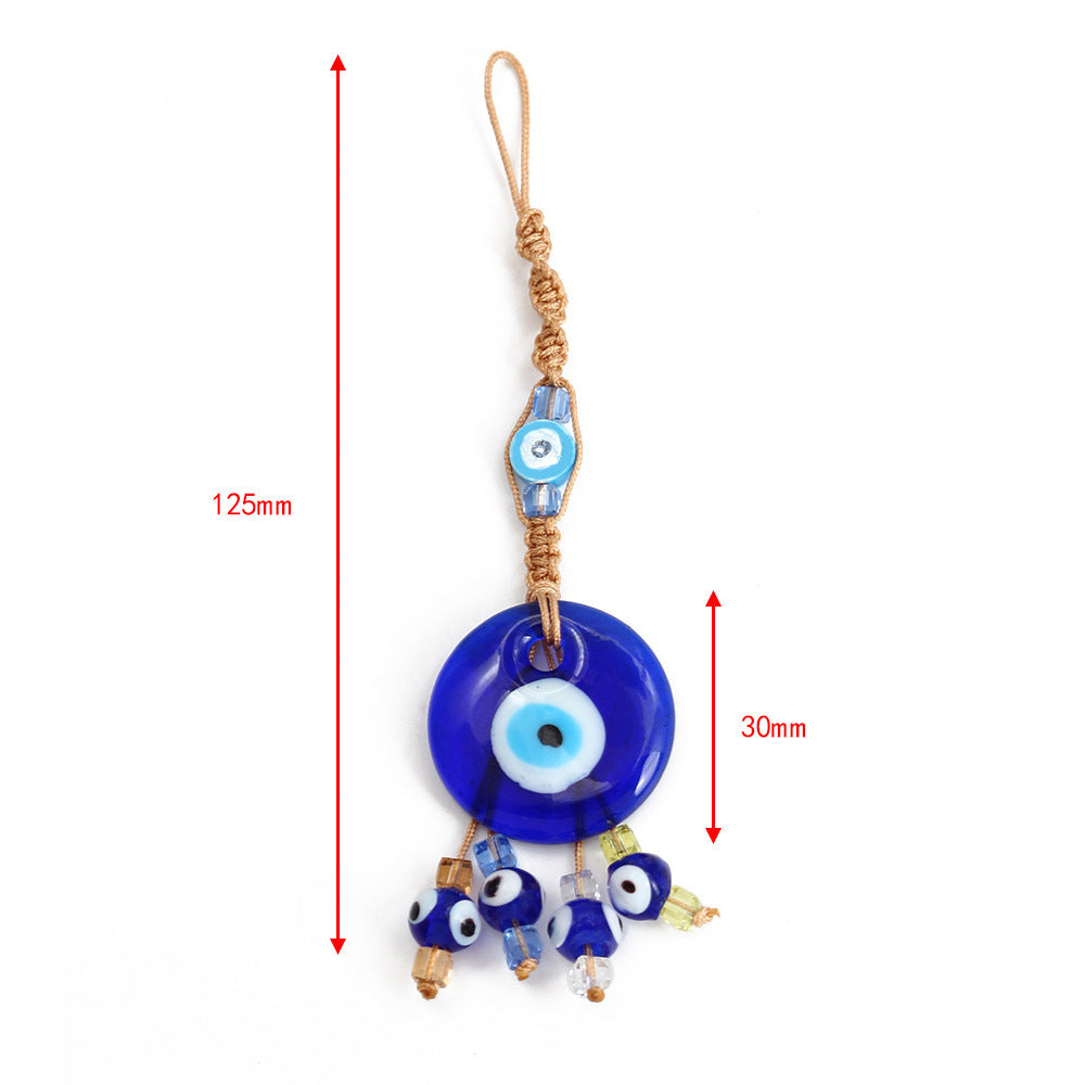 Olivenorma Blauer Glas-Evil Eye Autohänger Ornament