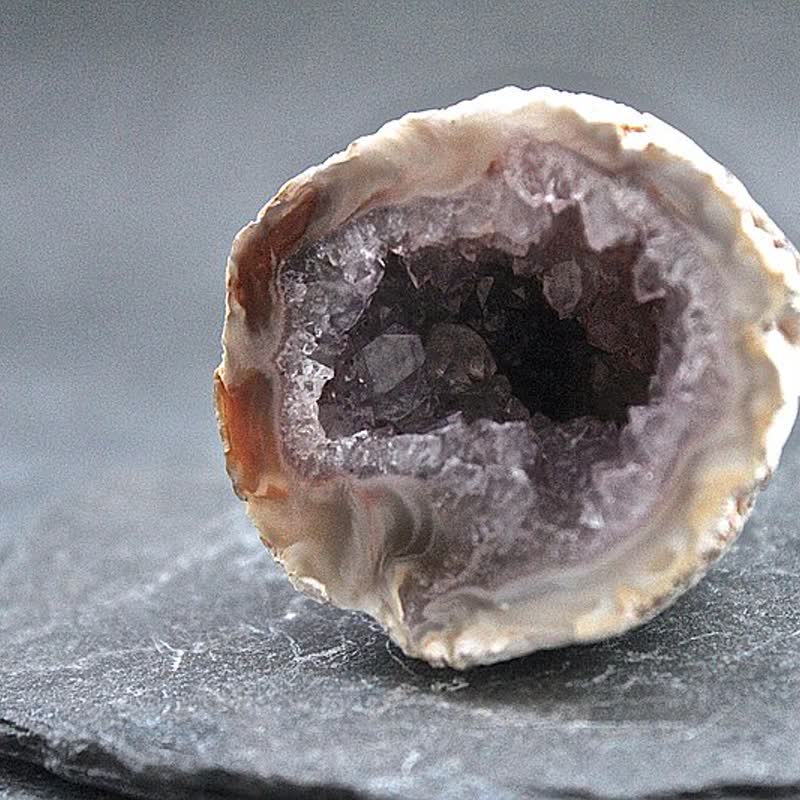 Olivenorma Natur Amethyst Geode Stein Edelsteindekoration