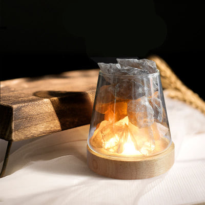 Vier Jahreszeiten - Ätherisches Öl Diffusor Kristall Aromatherapie Lampe - Rauchquarz - Minze - image 15